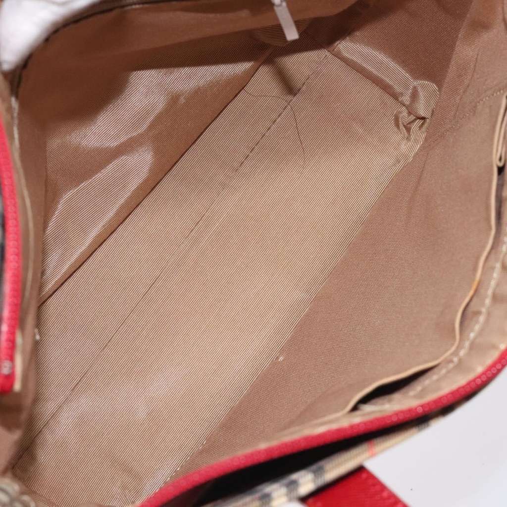 Burberry Nova Check Handbag Beige Canvas Good condition - Box View