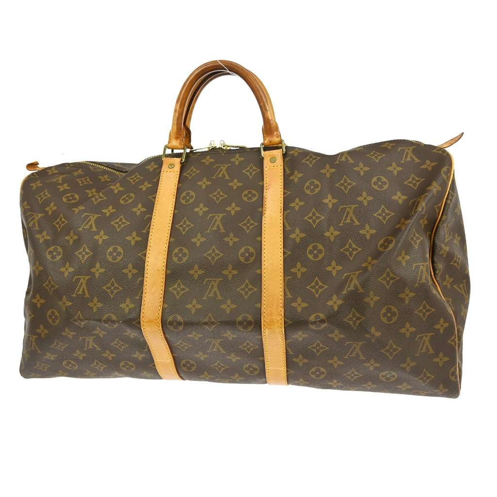 Louis Vuitton Keepall Bag Brown Canvas Fair condition - Back View