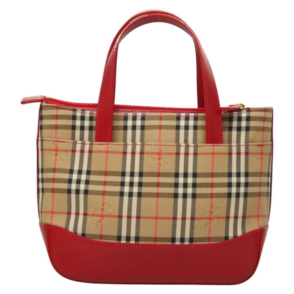 Burberry Nova Check Handbag Beige Canvas Good condition - Back View