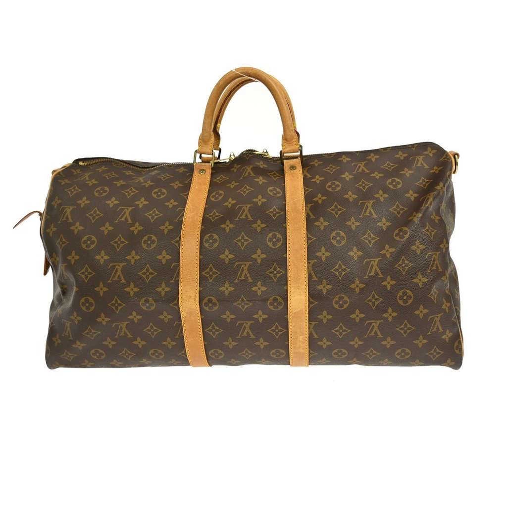 Louis Vuitton Keepall Bag Brown Canvas Good condition - Back View