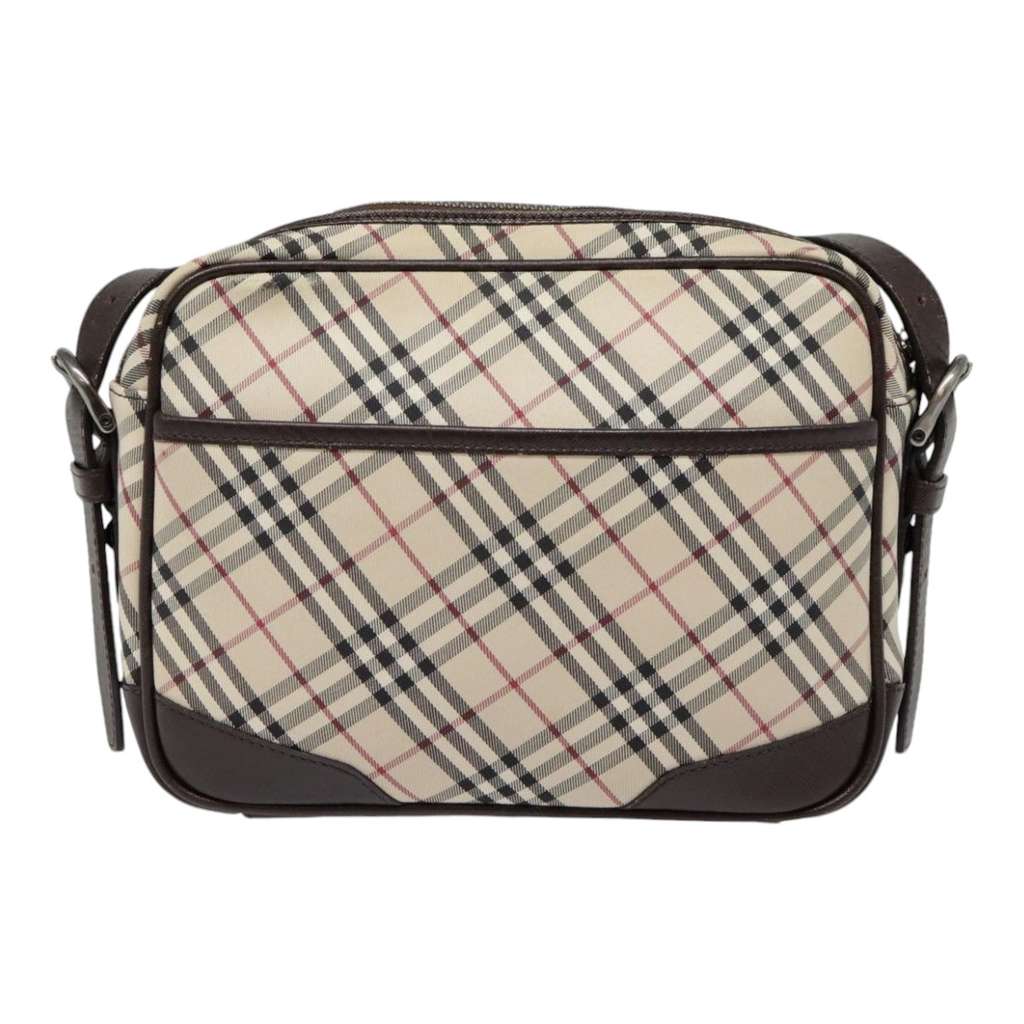 Burberry Nova check Shoulder bag Beige Canvas Good condition - Back View