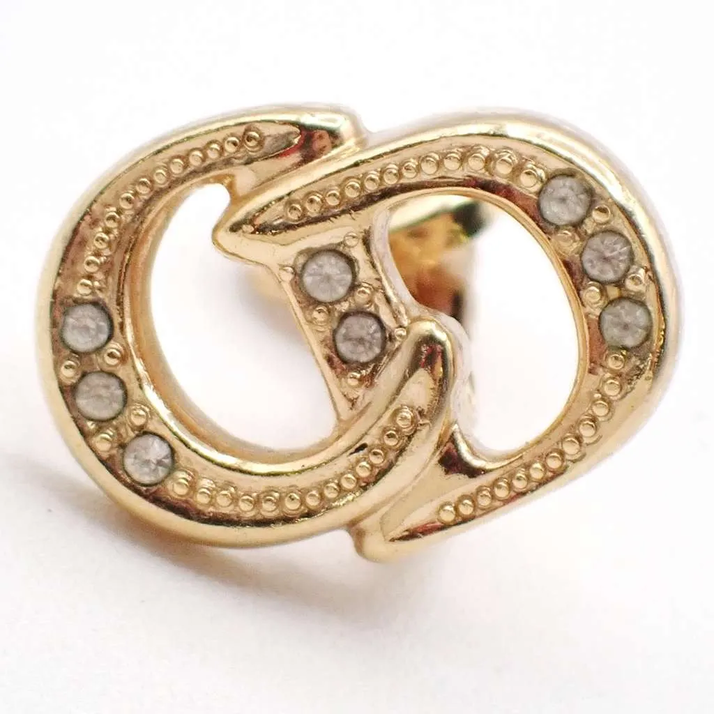 Dior CD logo clip earrings Gold Good - Box View