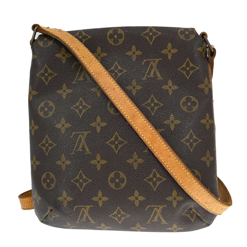 Louis Vuitton Musette Salsa Handbag Brown Canvas Fair condition - Back View