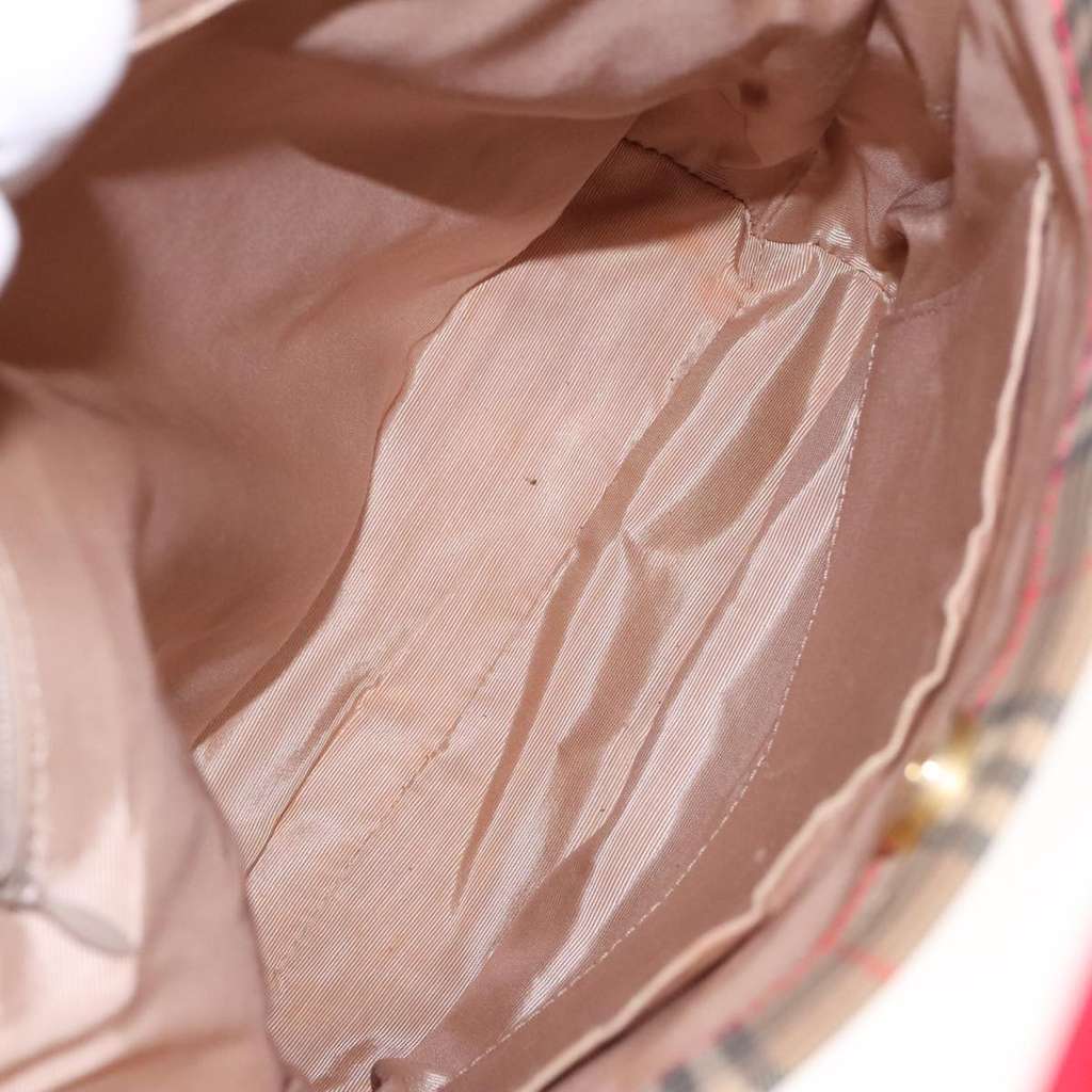 Burberry Nova check Shoulder bag Beige Canvas Good condition - Box View