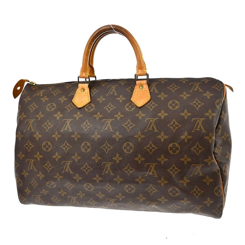 Louis Vuitton Speedy Handbag Brown Canvas Fair condition - Back View