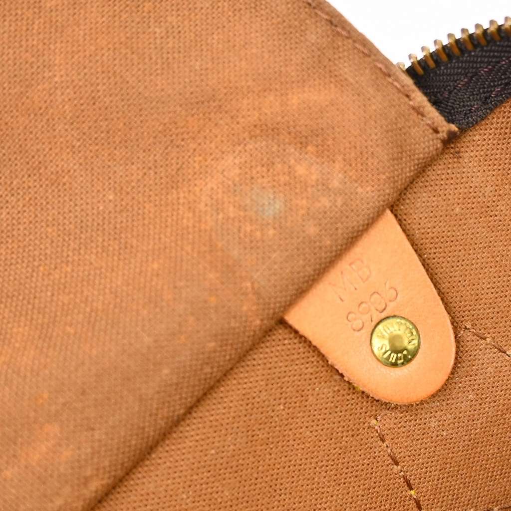 Louis Vuitton Speedy Handbag Brown Canvas Fair condition - Model View