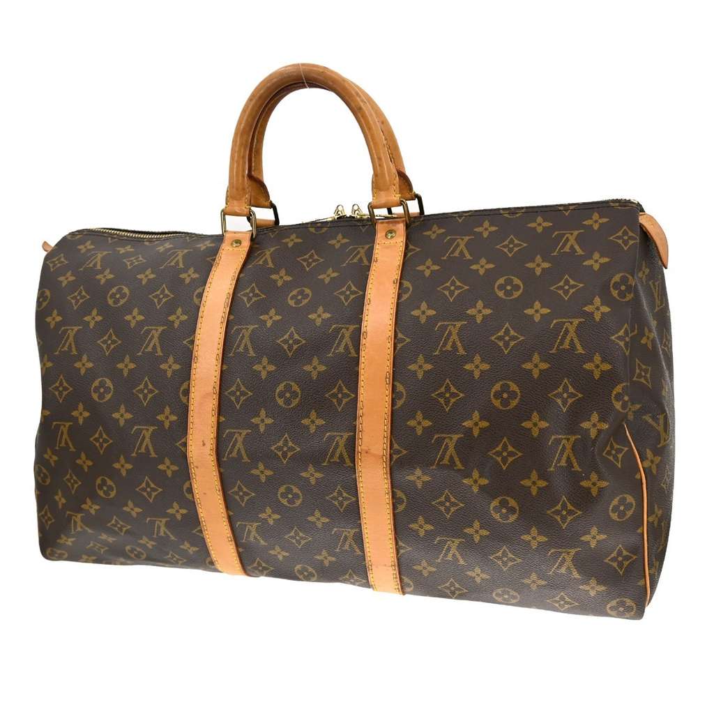 Louis Vuitton Keepall Bag Brown Canvas Fair condition - Back View