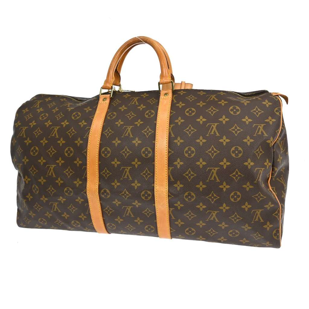 Louis Vuitton Keepall Bag Brown Canvas Fair condition - Back View