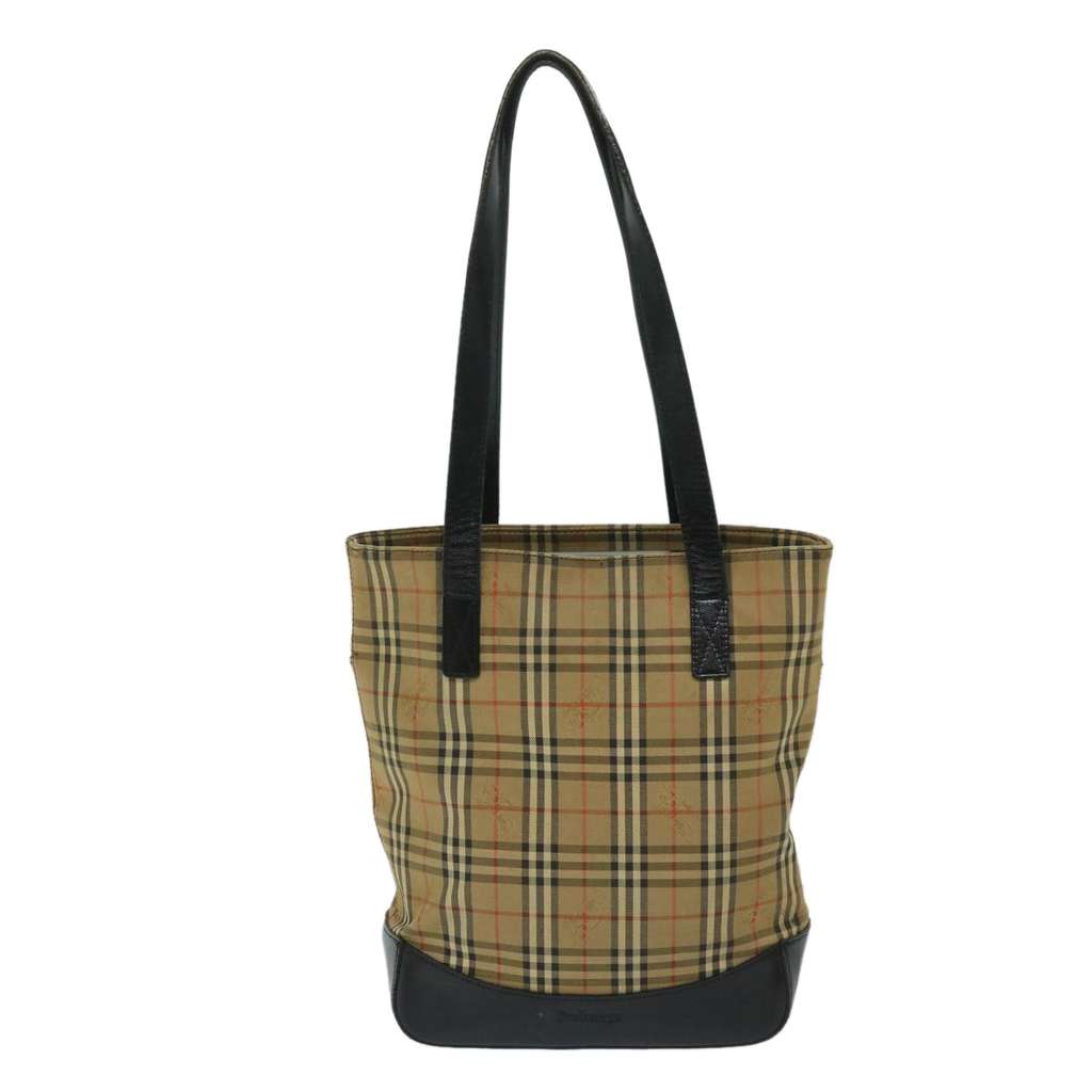 Burberry Nova check Shoulder bag Beige Canvas Fair condition - Back View