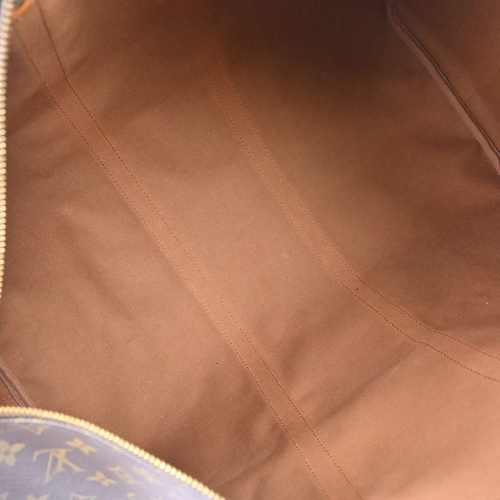 Louis Vuitton Keepall Bandouliere Bag Brown Canvas Fair condition - Inside View