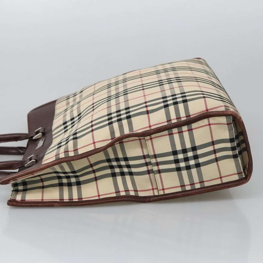 Burberry Nova Check Tote Beige Canvas Fair condition - Model View