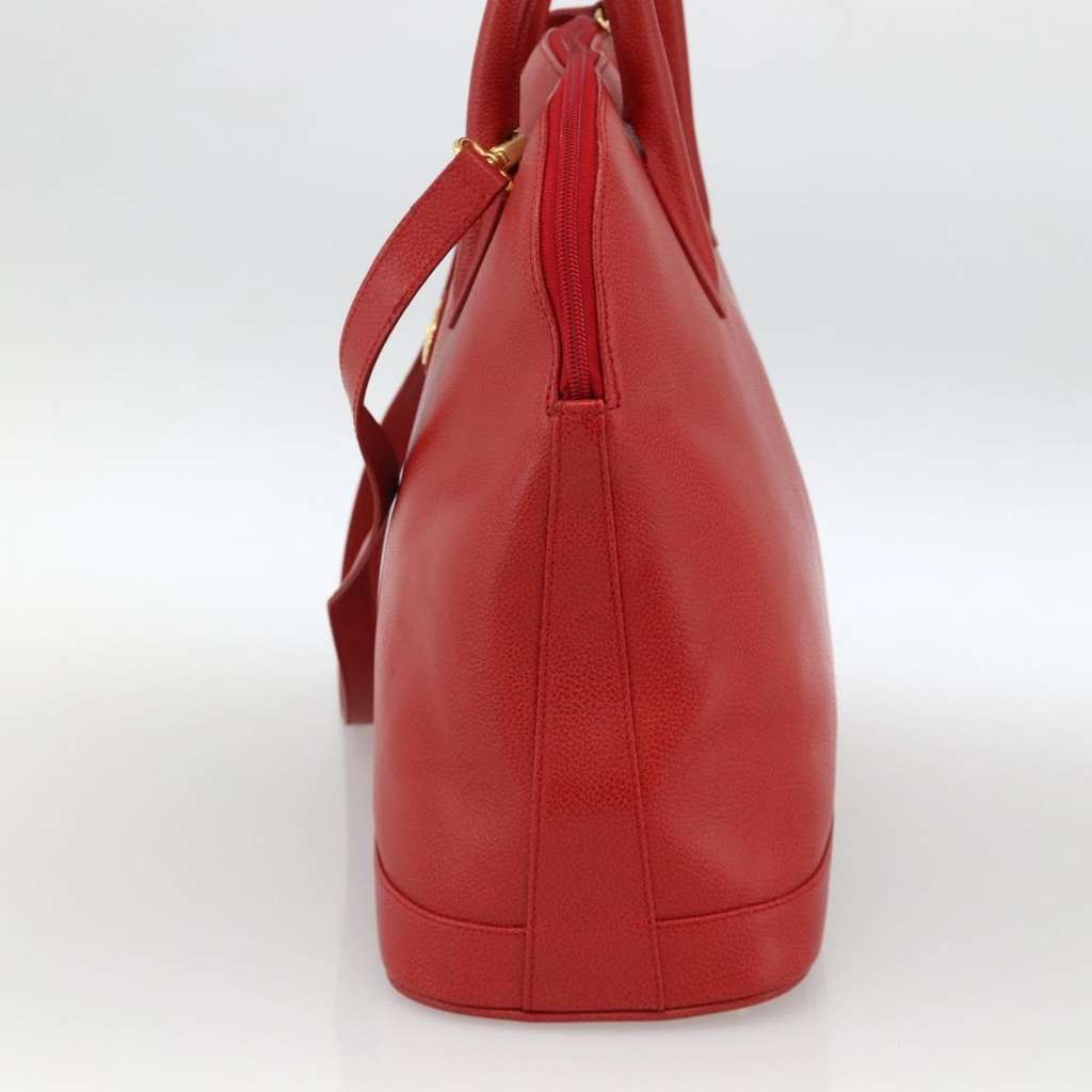 Burberry Vintage Handbag Red Leather Good condition - Model View