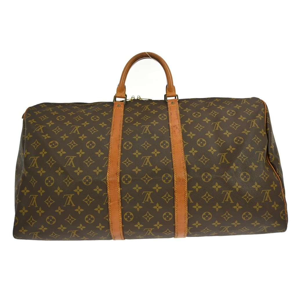 Louis Vuitton Keepall Bag Brown Canvas Fair condition - Back View