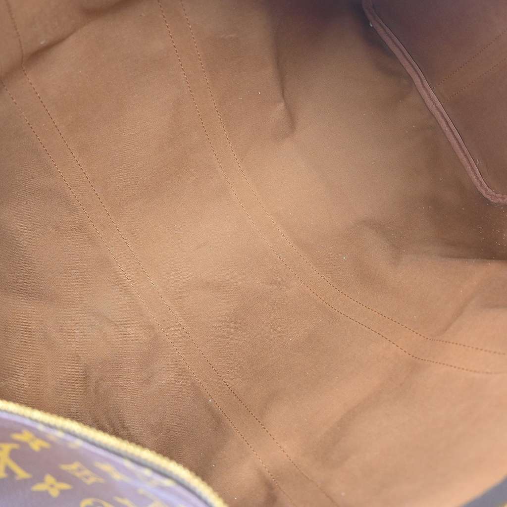 Louis Vuitton Keepall Bandouliere Bag Brown Canvas Fair condition - Back View