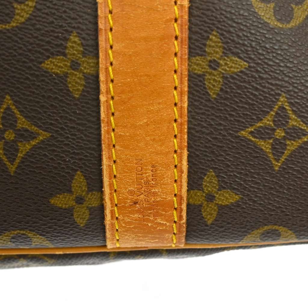 Louis Vuitton Keepall Bandouliere Bag Brown Canvas Fair condition - Model View