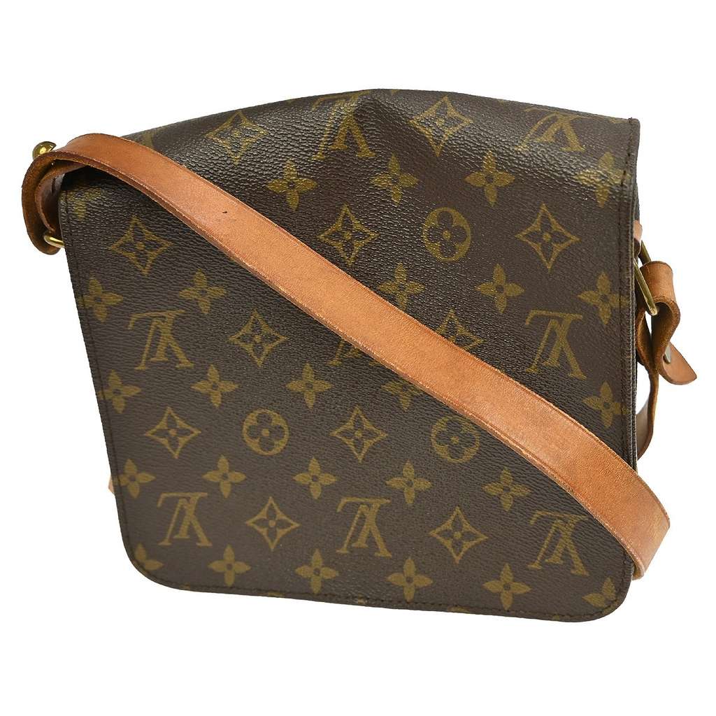 Louis Vuitton Cartouchiere Handbag Brown Canvas Fair condition - Back View