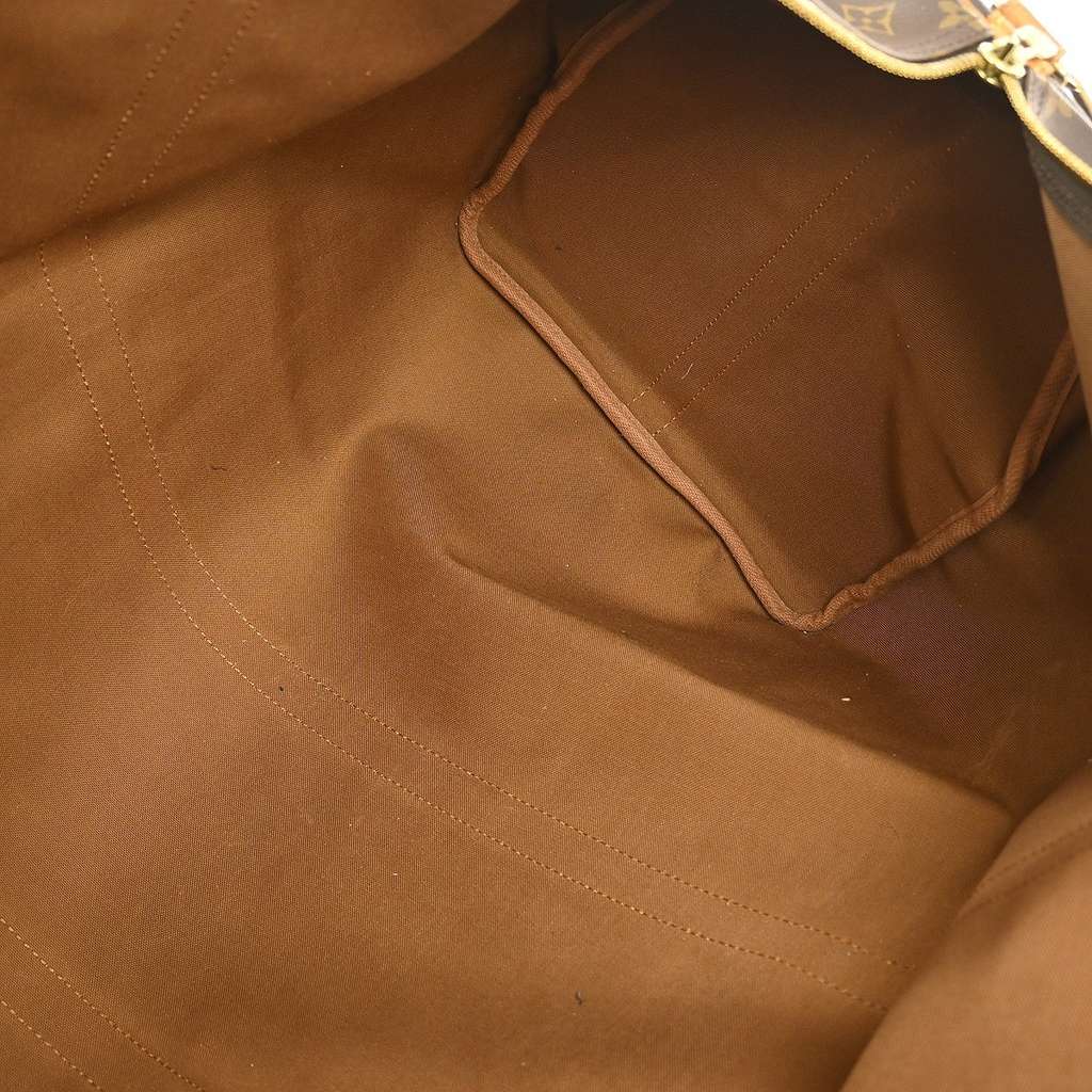 Louis Vuitton Keepall Bandouliere Bag Brown Canvas Fair condition - Inside View