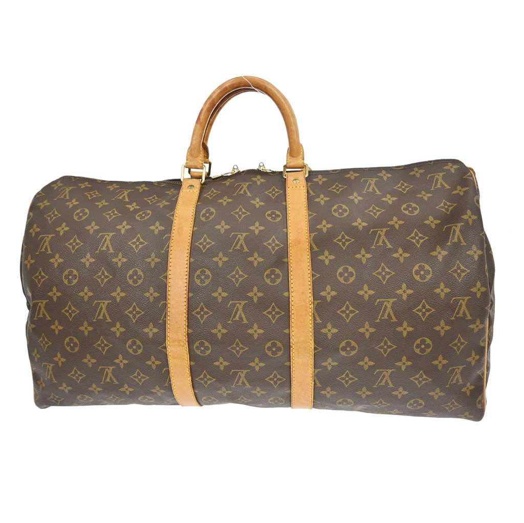 Louis Vuitton Keepall Bag Brown Canvas Fair condition - Back View