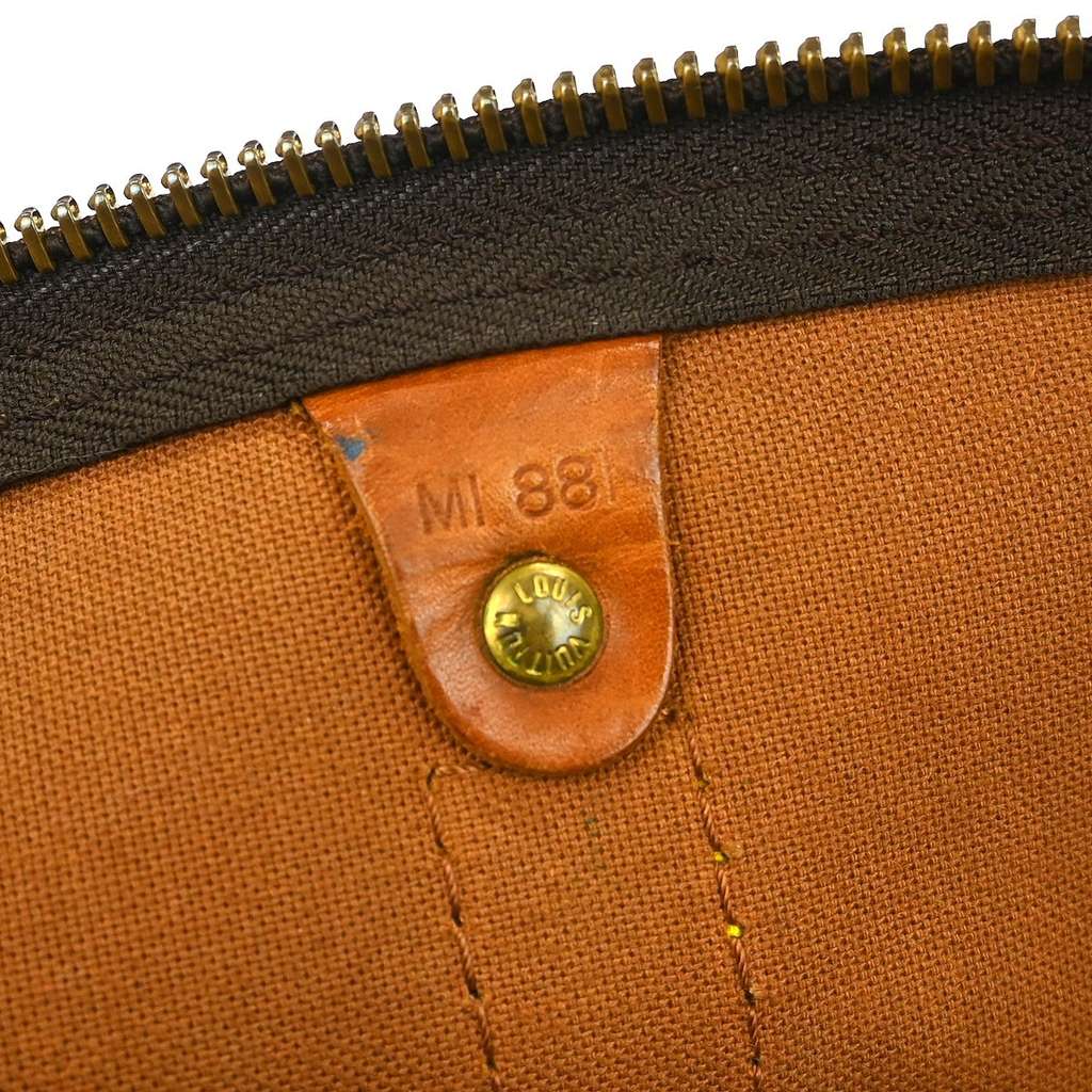 Louis Vuitton Keepall Bag Brown Canvas Fair condition - Model View