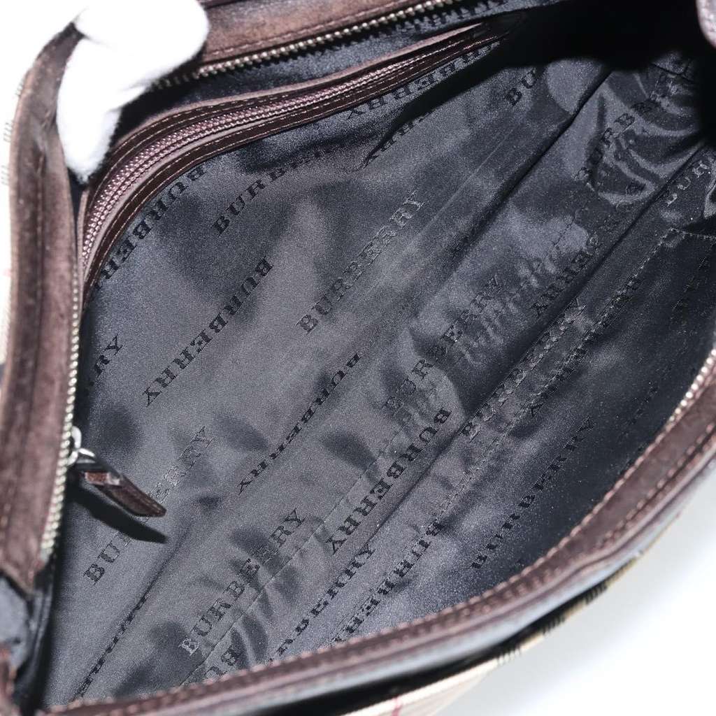 Burberry Nova check Shoulder bag Beige Canvas Fair condition - Box View