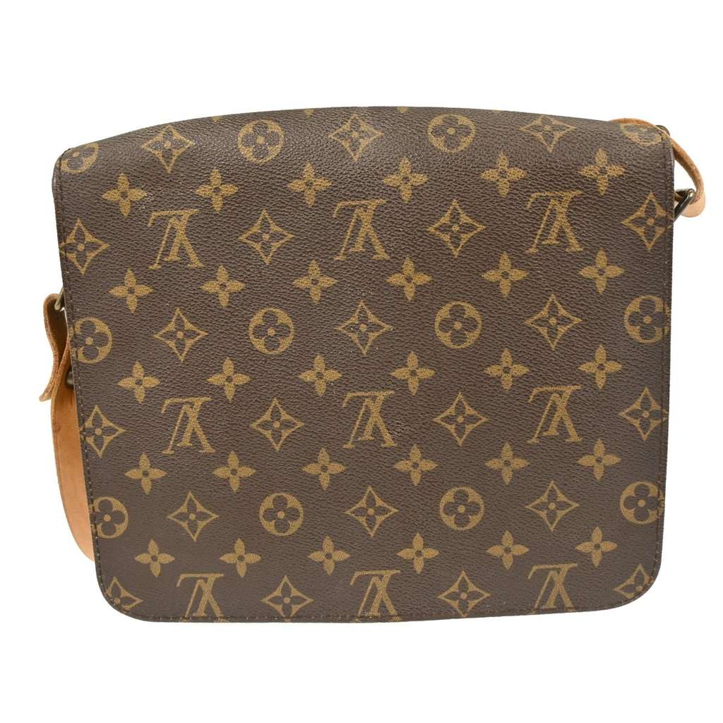 Louis Vuitton Cartouchiere Handbag Brown Canvas Fair condition - Back View