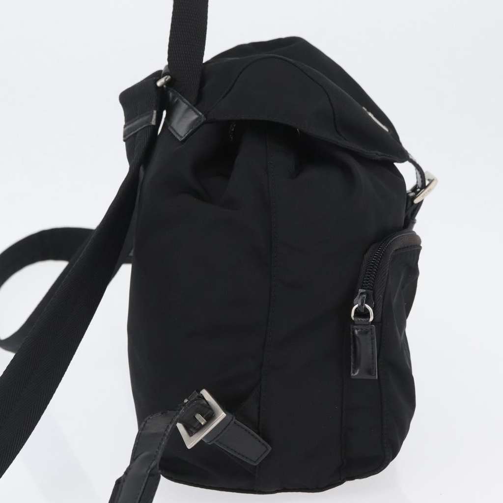Prada Double Front Pocket Backpack Black Fair condition - Model View