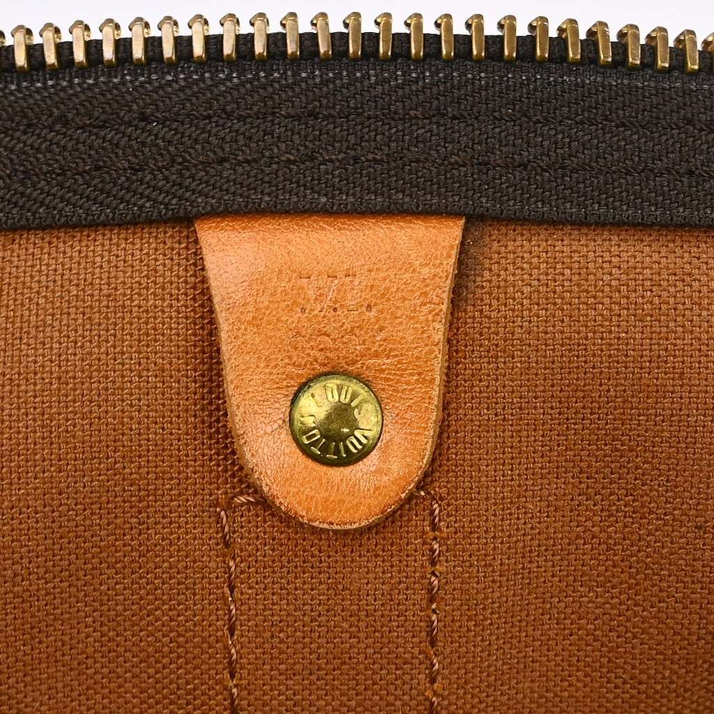 Louis Vuitton Keepall Bandouliere Bag Brown Canvas Fair condition - Box View