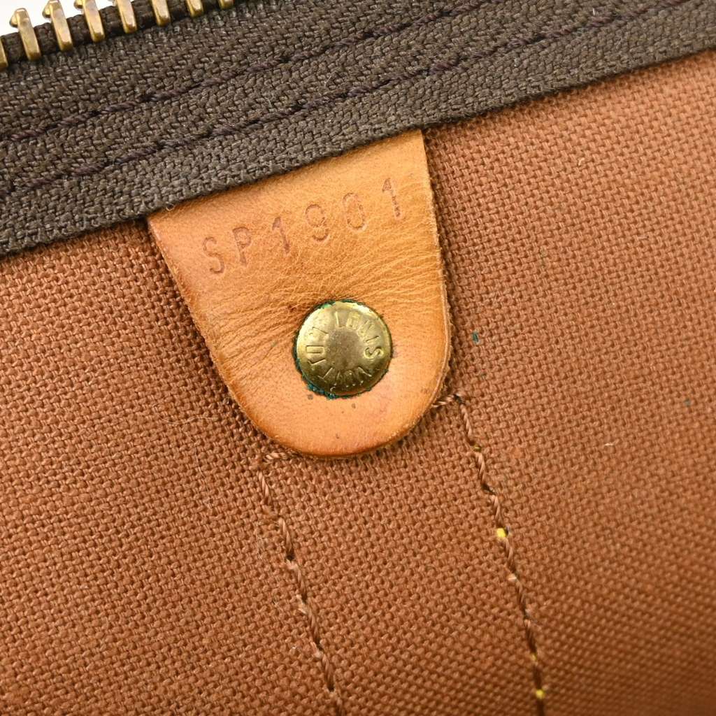 Louis Vuitton Keepall Bandouliere Bag Brown Canvas Fair condition - Model View