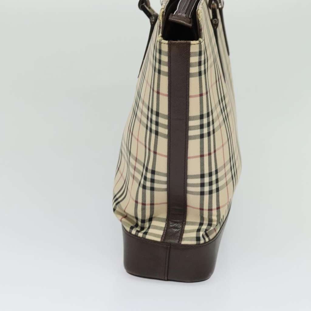 Burberry Nova Check Tote Beige Canvas Good condition - Model View