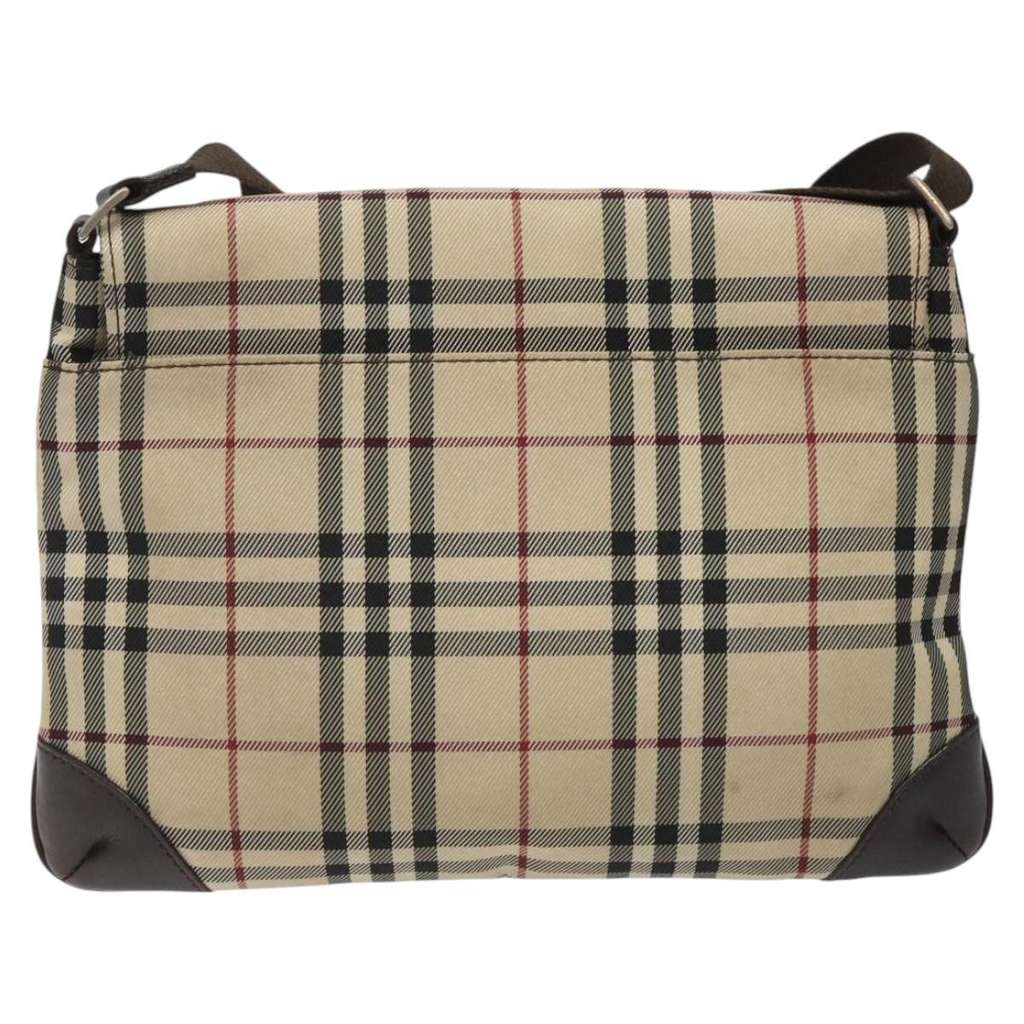 Burberry Nova check Shoulder bag Beige Canvas Fair condition - Back View