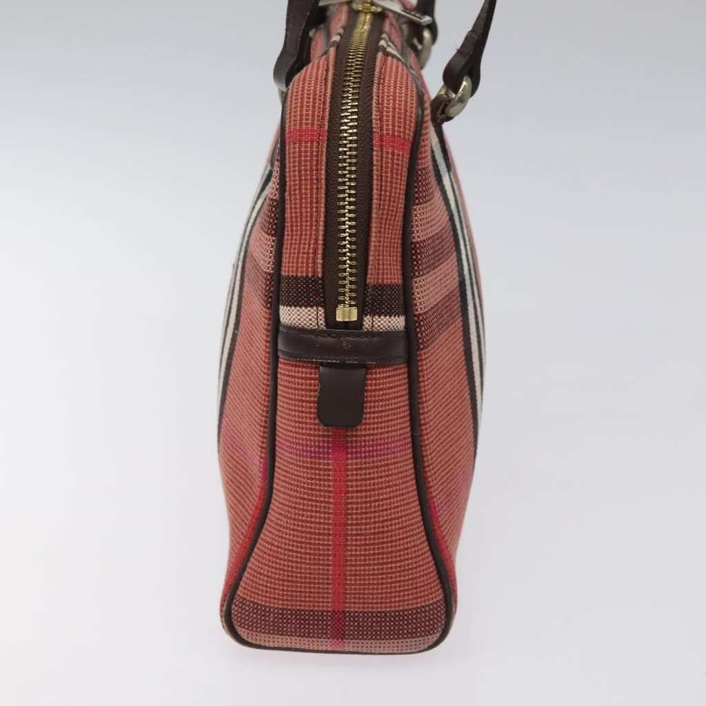 Burberry Nova check Shoulder bag Red Canvas Fair condition - Model View