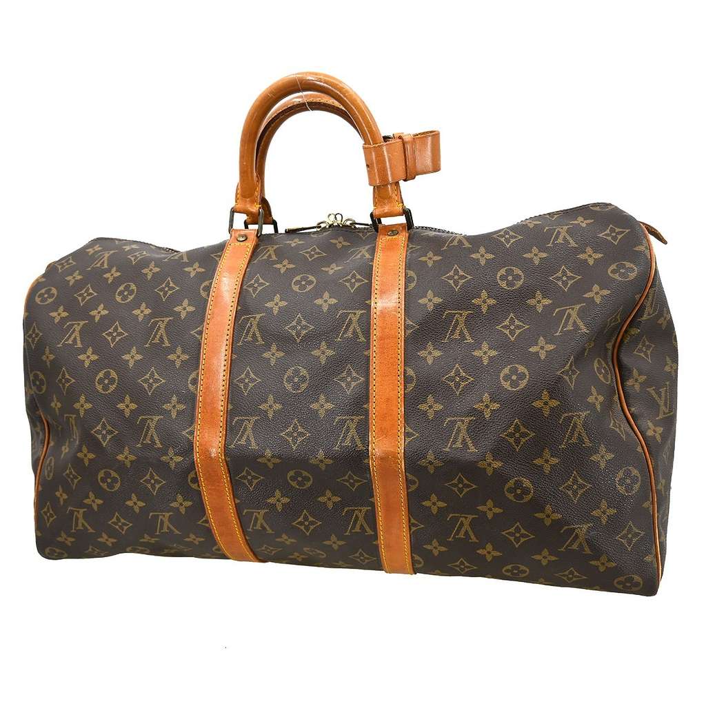 Louis Vuitton Keepall Bag Brown Canvas Fair condition - Back View