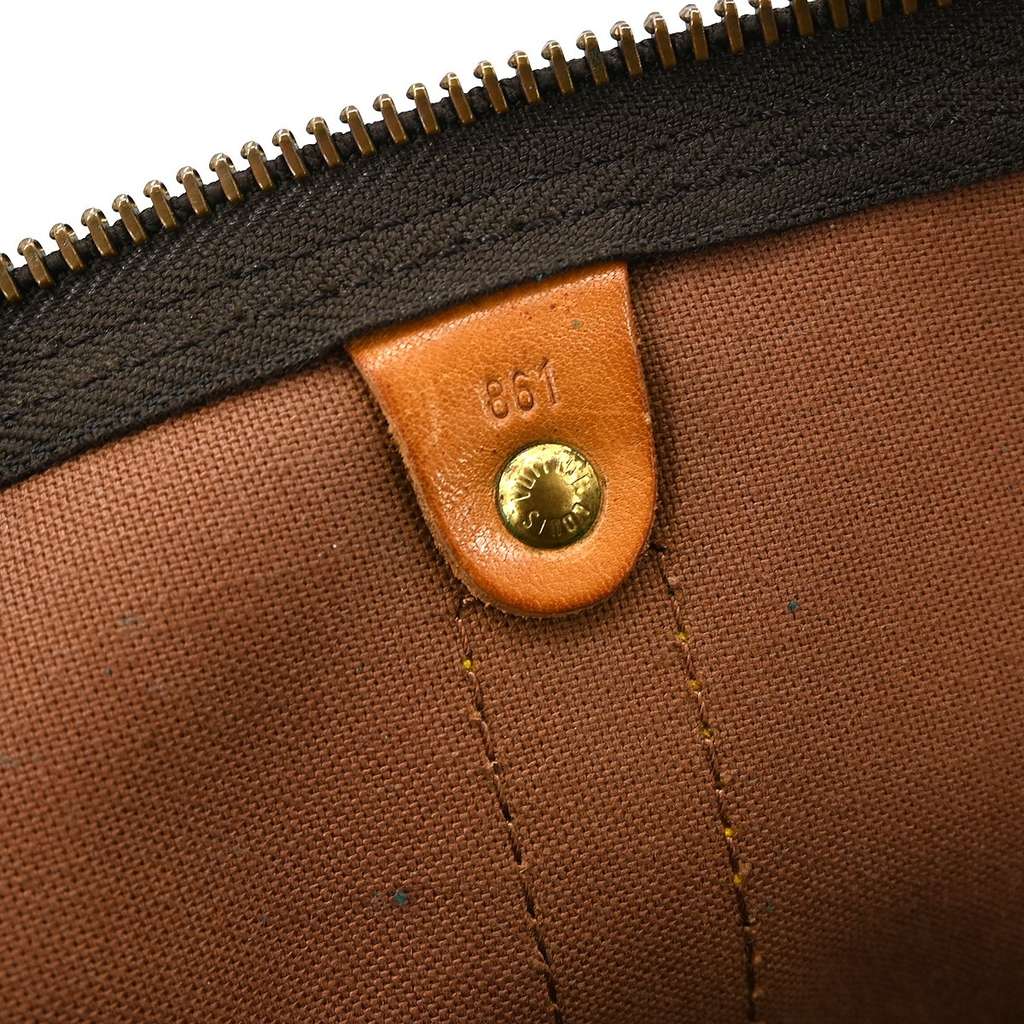 Louis Vuitton Keepall Bag Brown Canvas Fair condition - Model View