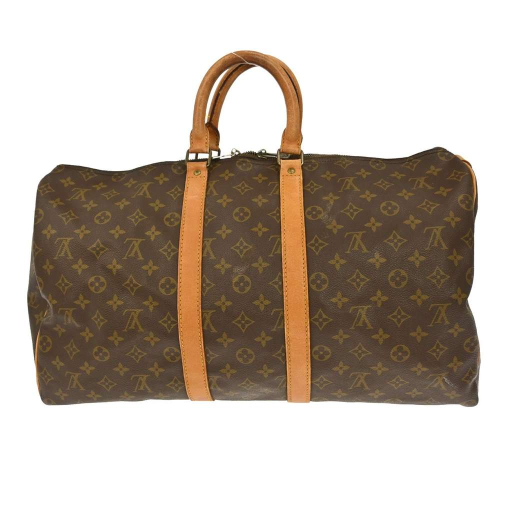 Louis Vuitton Keepall Bag Brown Canvas Fair condition - Back View
