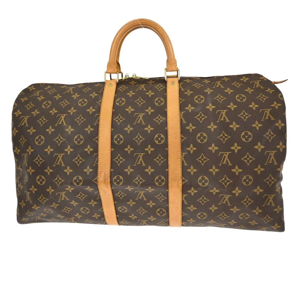 Louis Vuitton Keepall Bag Brown Canvas Fair condition - Back View