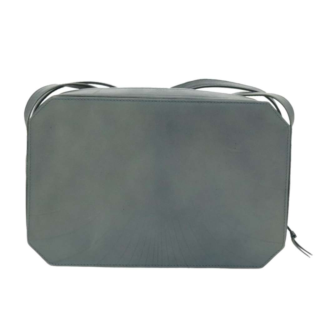 Versace Vintage Shoulder Bag Blue Leather Good condition - Back View