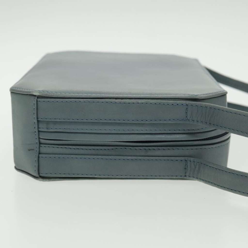 Versace Vintage Shoulder Bag Blue Leather Good condition - Model View