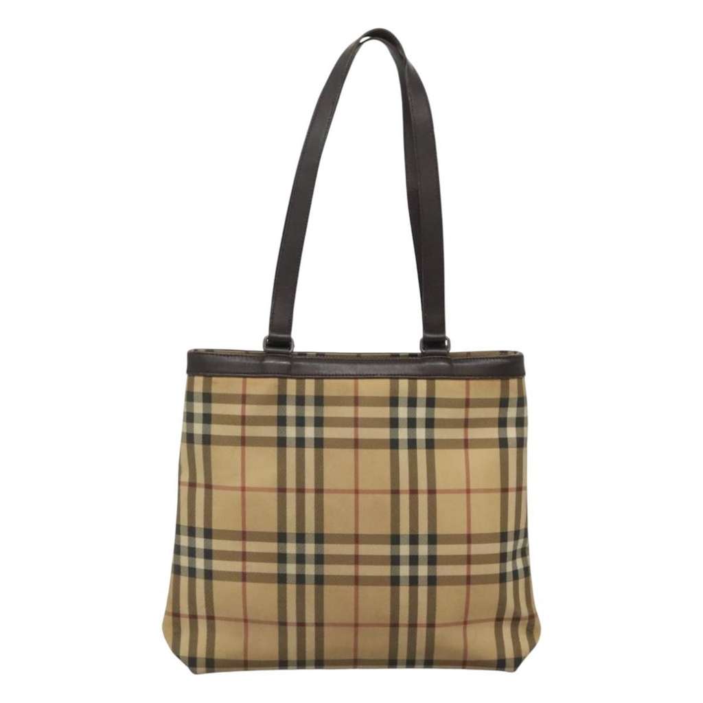 Burberry Nova Check Tote Beige Canvas Fair condition - Back View