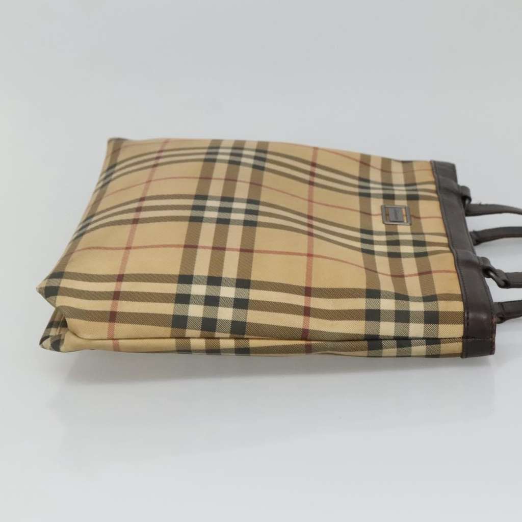 Burberry Nova Check Tote Beige Canvas Fair condition - Model View