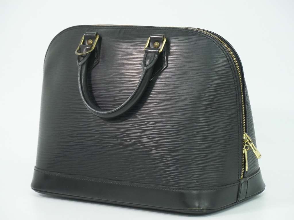 Louis Vuitton Alma Handbag Black Leather Good condition - Back View