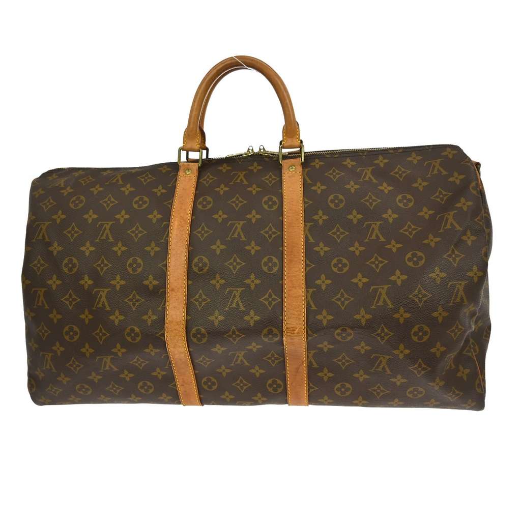 Louis Vuitton Keepall Bag Brown Canvas Fair condition - Back View