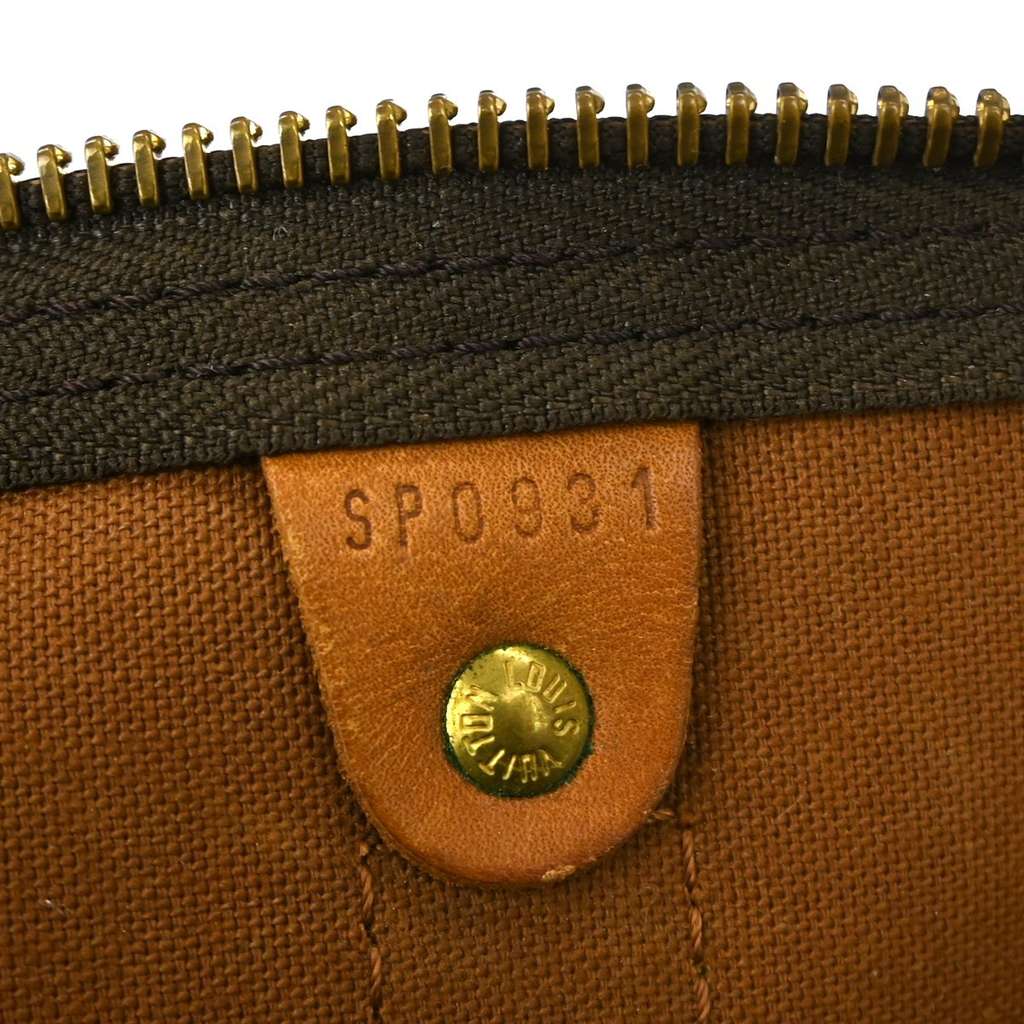Louis Vuitton Keepall Bag Brown Canvas Fair condition - Model View