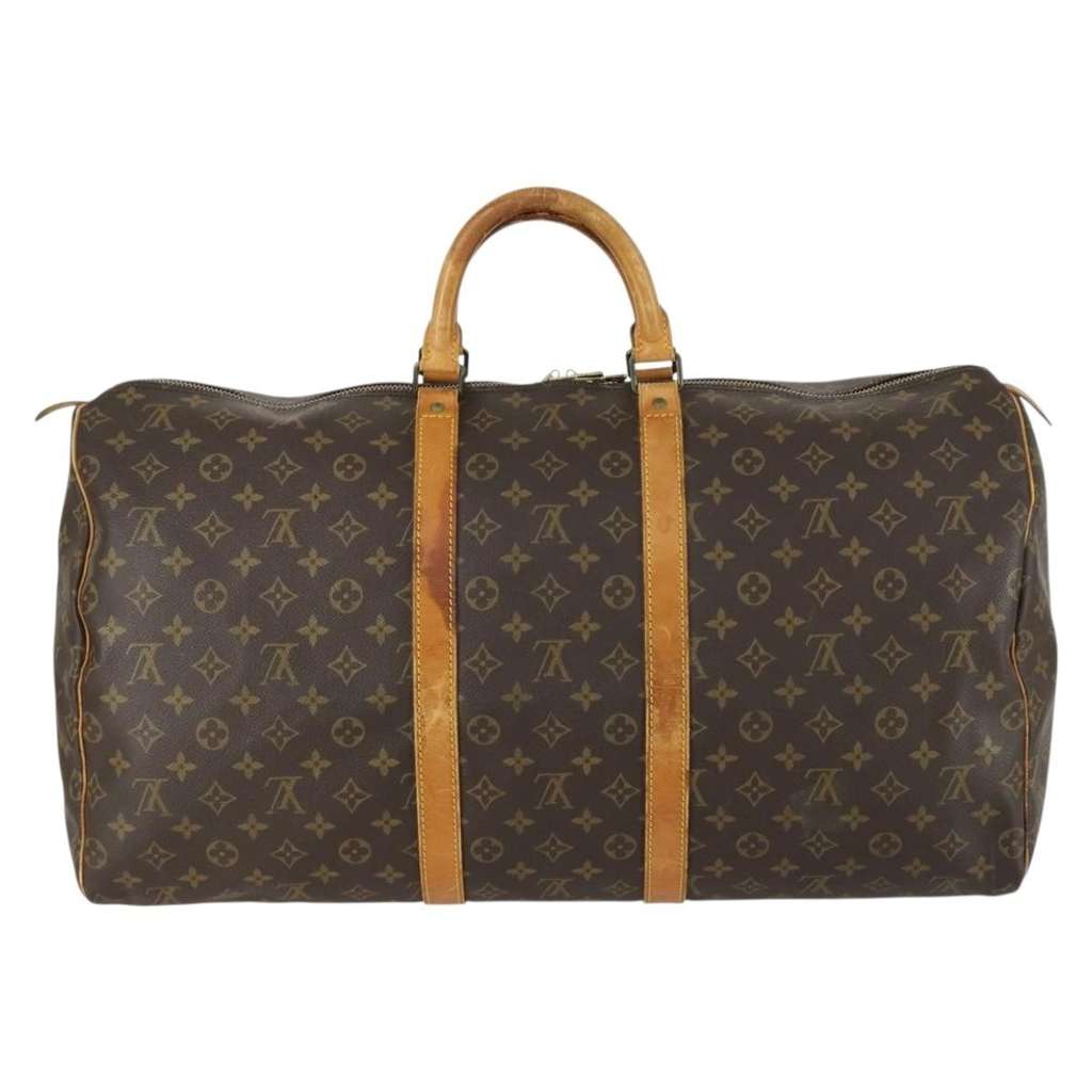 Louis Vuitton Keepall Bag Brown Canvas Fair condition - Back View