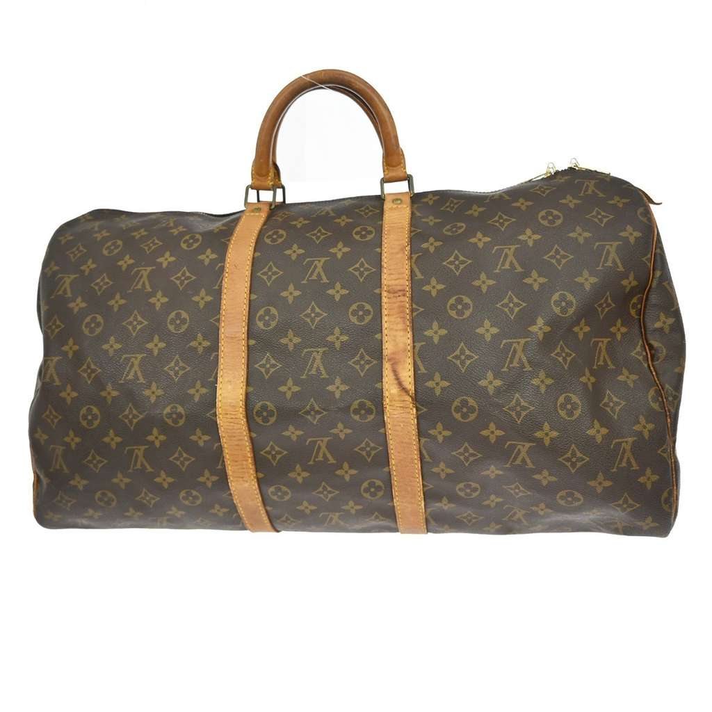 Louis Vuitton Keepall Bag Brown Canvas Fair condition - Back View