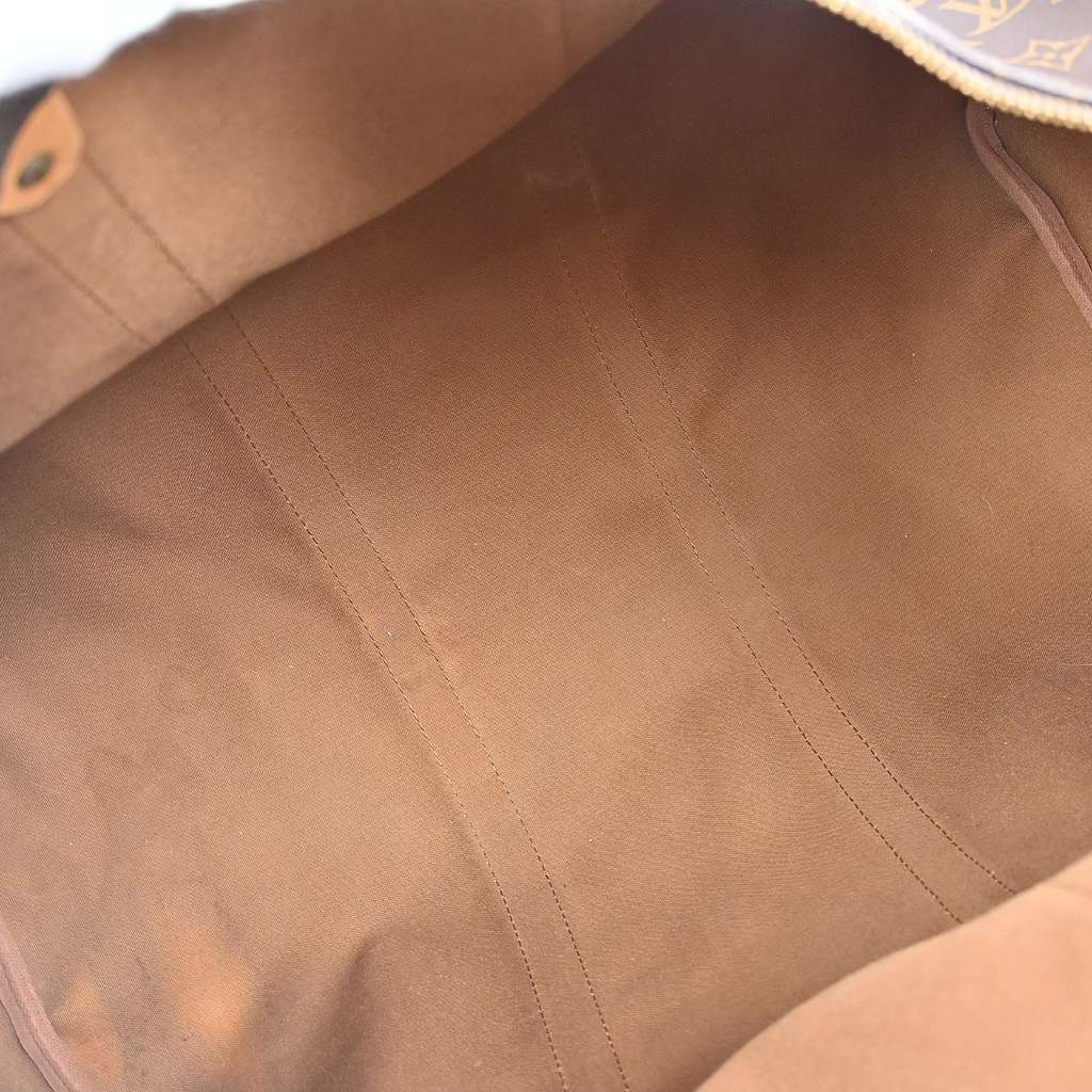 Louis Vuitton Keepall Bandouliere Bag Brown Canvas Fair condition - Inside View