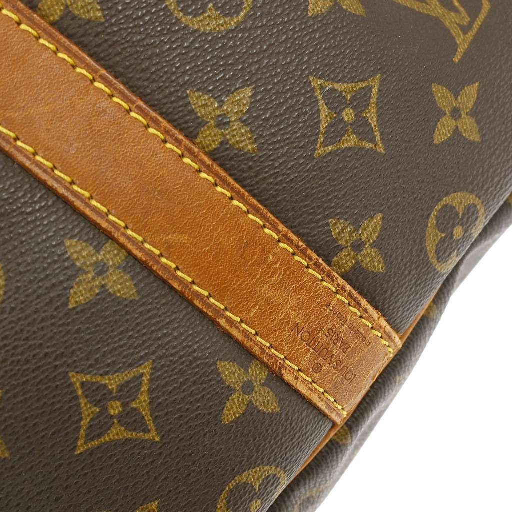 Louis Vuitton Keepall Bandouliere Bag Brown Canvas Fair condition - Model View
