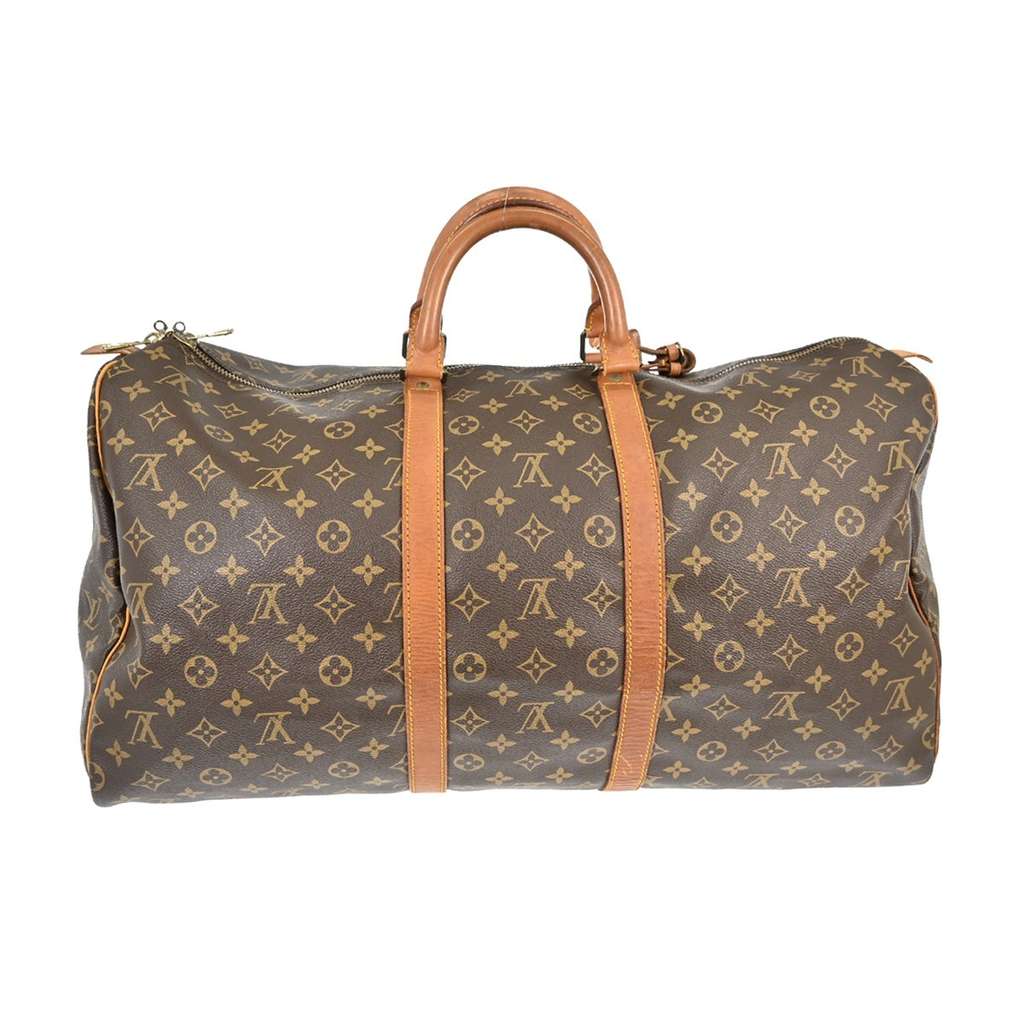 Louis Vuitton Keepall Bag Brown Canvas Fair condition - Back View