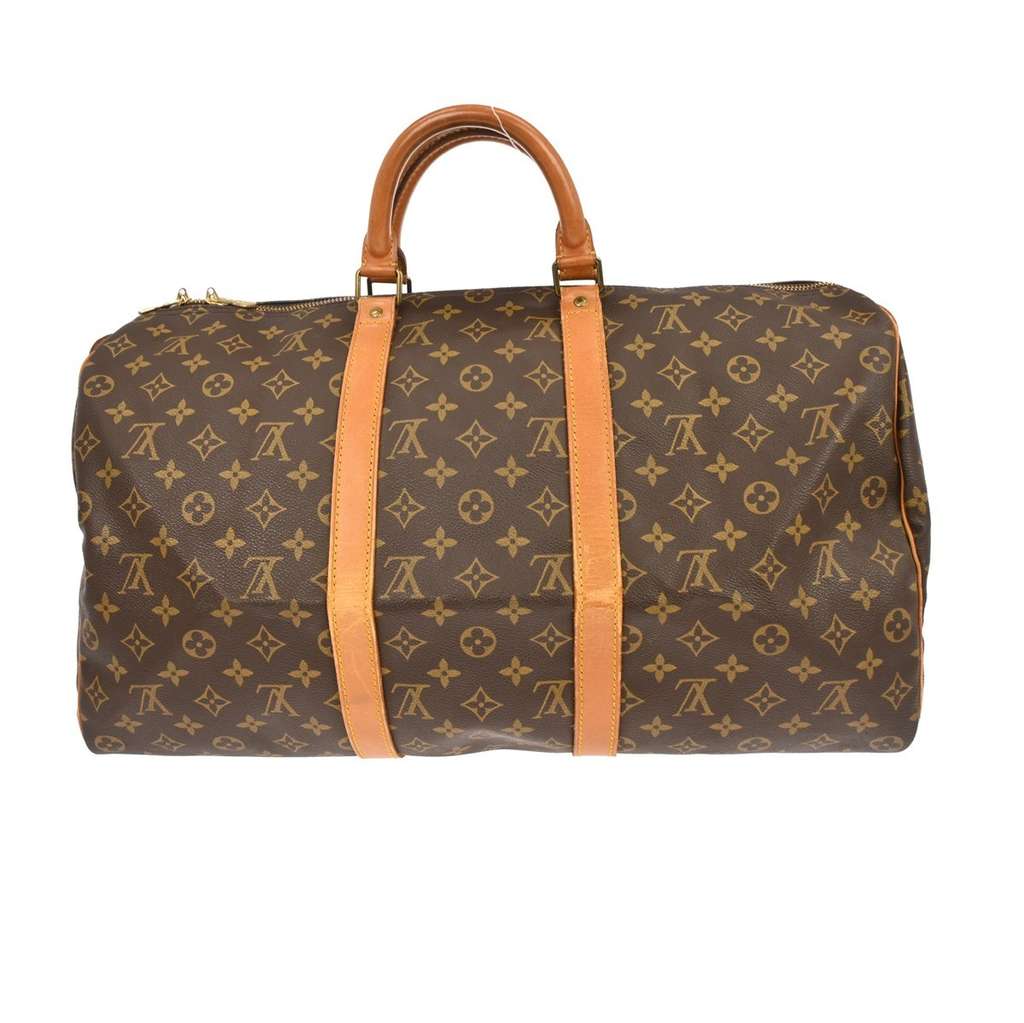 Louis Vuitton Keepall Bag Brown Canvas Fair condition - Back View