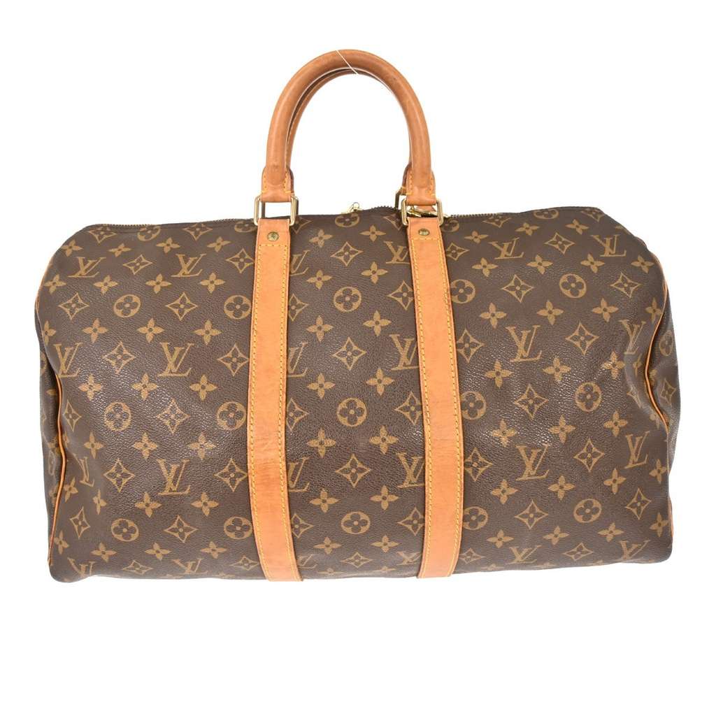 Louis Vuitton Keepall Bag Brown Canvas Fair condition - Back View