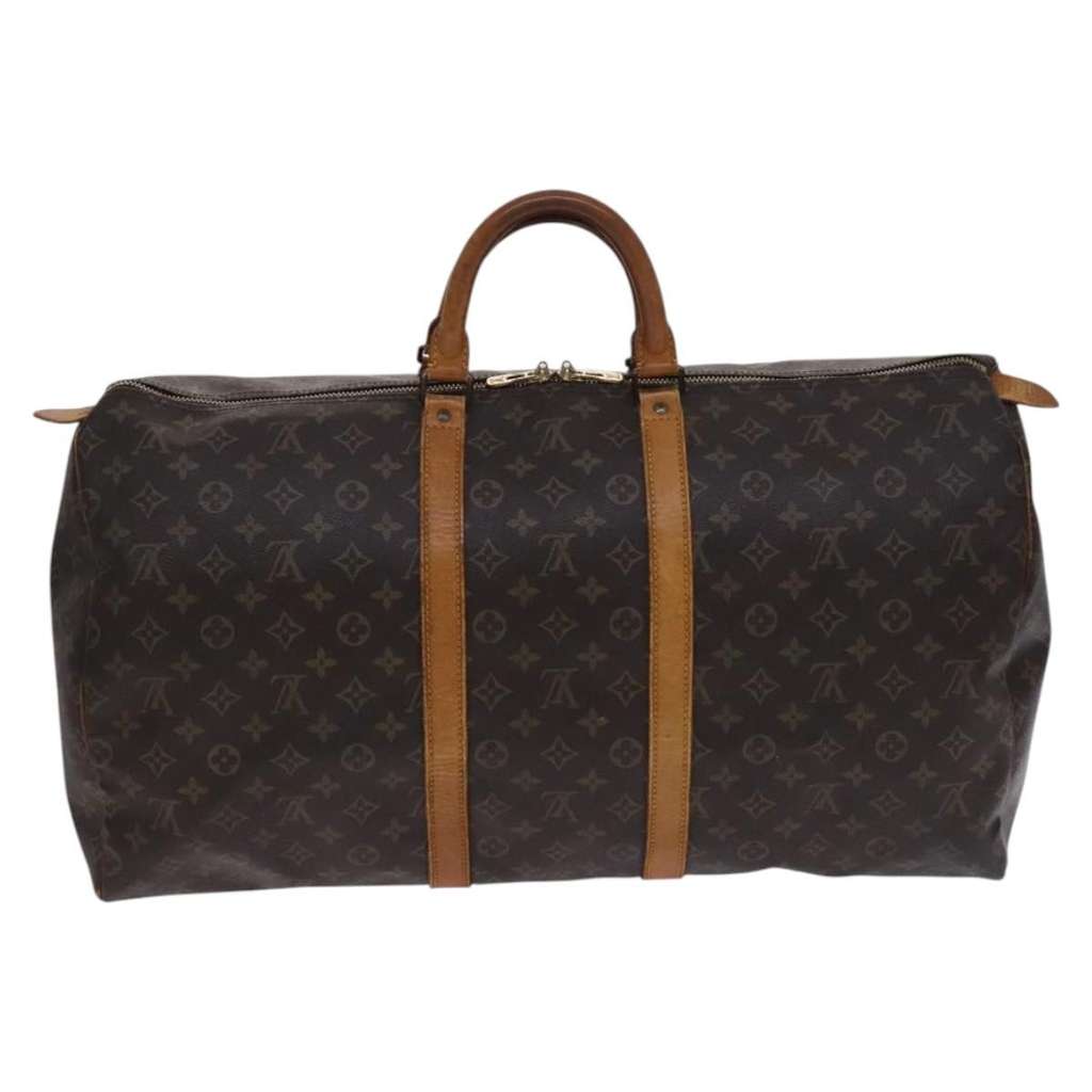 Louis Vuitton Keepall Bag Brown Canvas Fair condition - Back View